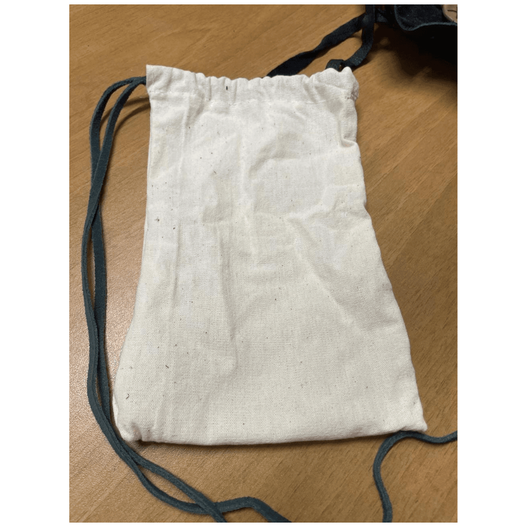 Bolsa algodão cru para runas