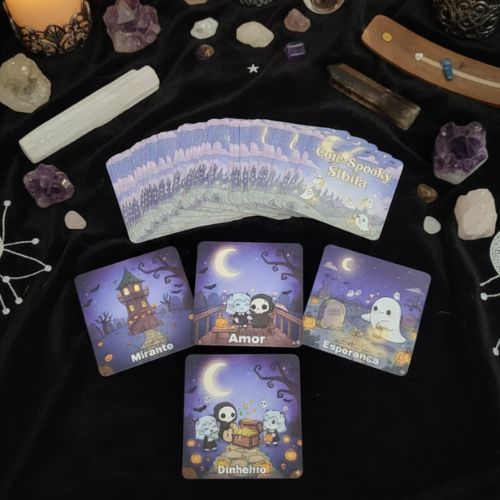 Sibila Italiana Cute Spooky – Edição Zumbi - 52 cartas - Casa da Lua Cheia