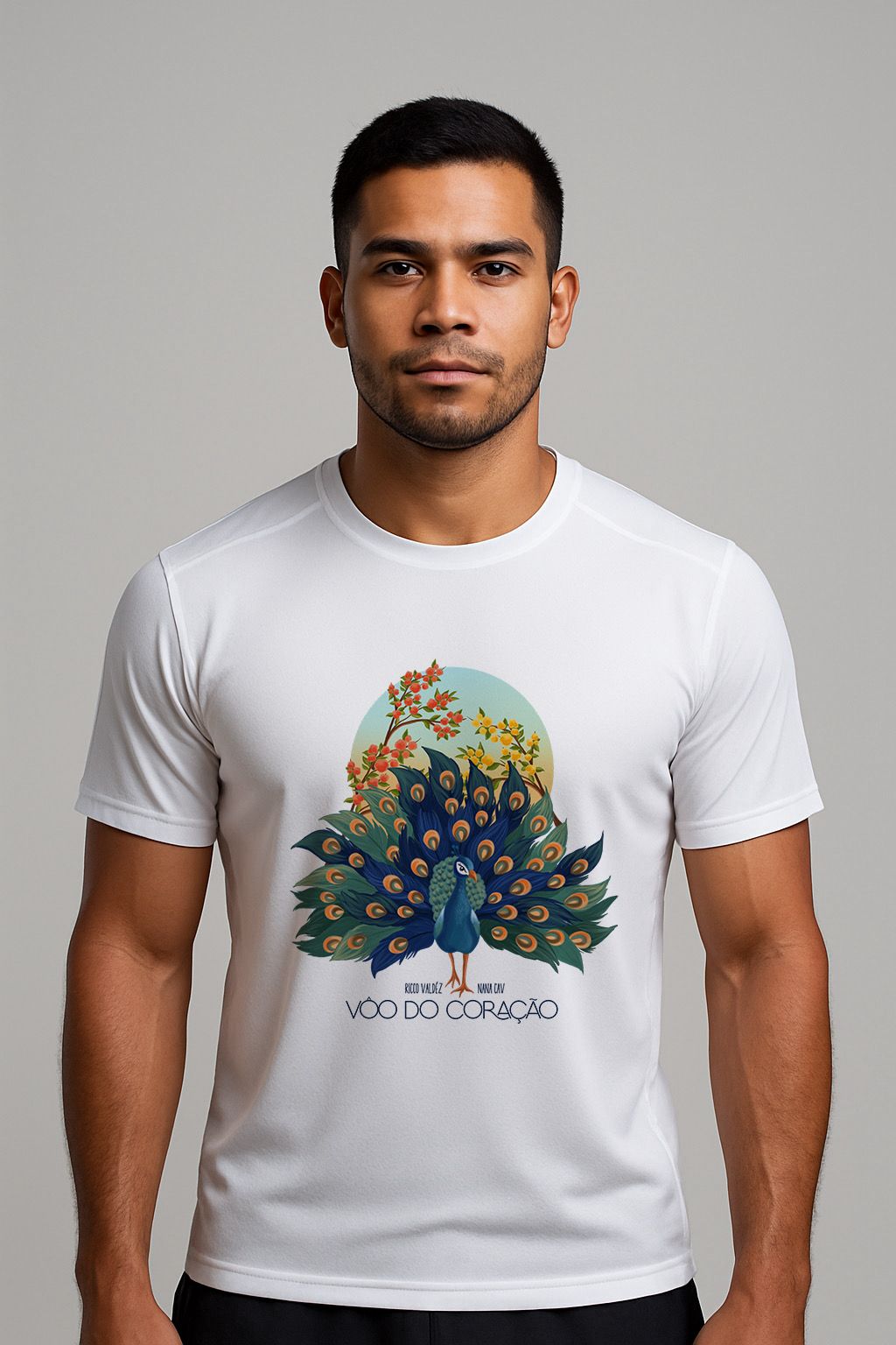 Camiseta Poliéster Vôo do Coração - Masculino