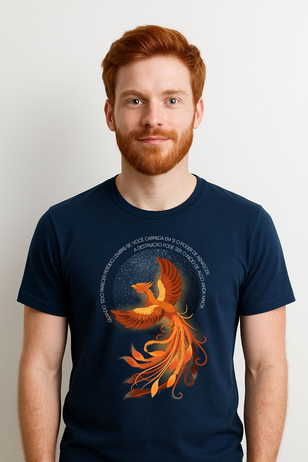 Camiseta Poliéster Vôo do Coração Fênix - Masculino